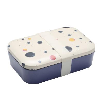 China Dishwasher Eco Available Customizable Bamboo Fiber Plastic School Kids Bento Lunch Box for sale