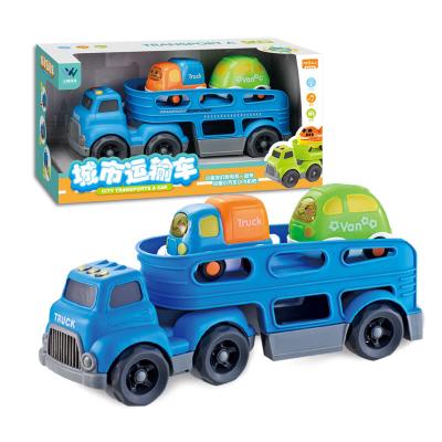 China Big BPA Free Wheat Straw Plastic Kids Construction Truck Toy Vehicle 29*11*16cm for sale