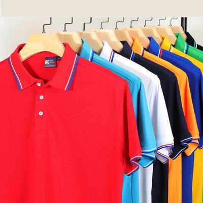 China Custom Design High Quality 100% Textile Wholesale Cool Men's Casual Polo Shirt Lapel Short Sleeve Logo Cotton Breathable T-shirt for sale