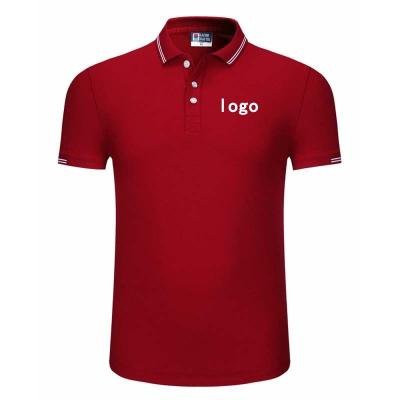 China Anti-pilling wholesale custom designed high quality men's golf lapel polo shirt with white edges, suitable for sports men's casual smart embr for sale