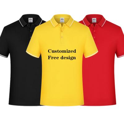 China 2021 New Design Men's Custom Logo Lapel Polo Shirt Breathable Short Sleeve T-shirt Lapel Business Casual Polo Shirt for sale