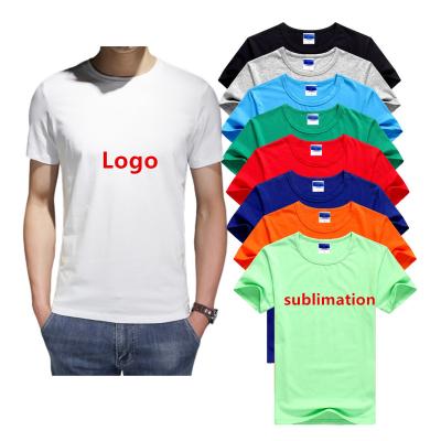 China New Anti-wrinkle advertising shirt casual soft short sleeve sports round neck logo wholesale customized t-shirt for sale