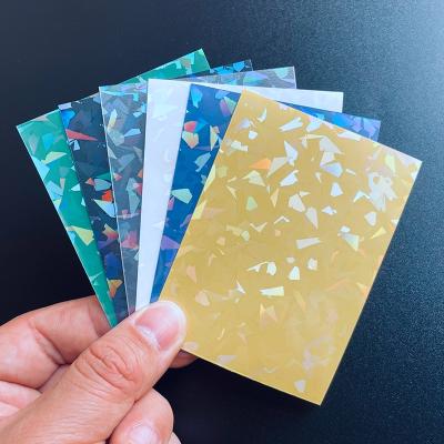 China Wholesale High Quality Clear PP Hologram Board Game Card Sleeves Custom Yugioh Mtg Standard Hologram Game Card Sleeves for sale