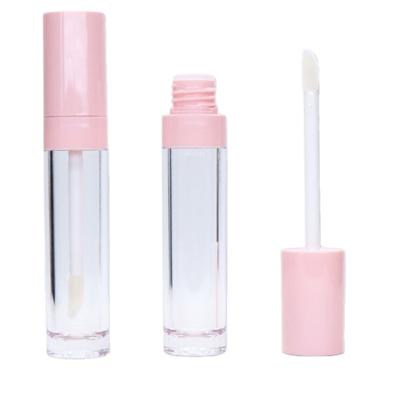 China Fashion Cosmetic Containers Tubes Cylinder With Clear Round Big Magic Wands Lip Gloss Tube With Lid Custom Made for sale