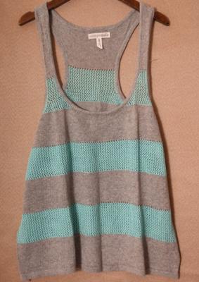 China Ladies Striped Sweater Utility Gilet Vest 55% Ramie 45% Cotton for sale