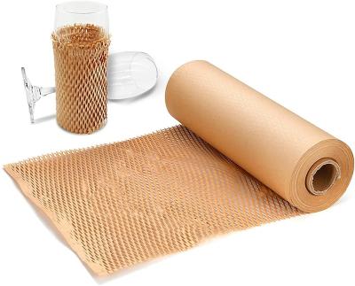 China Store Honeycomb Kraft Paper Roll Gift Wrapping Honeycomb Wrapping Paper Shipping Paper Roll for sale