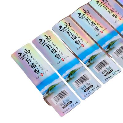 China Waterproof Custom Labels For Paper Sticker Label Printing Color Laser Holographic Waterproof Wire Type Labeled for sale