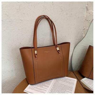 China Wholesale Cheap New Fashion Women Shoulder Bag PU Leather Girls Nice Shoulder Tote Bag New Design Tote Bags for sale