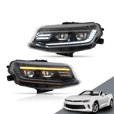 China Sequential Turn Signal Wholesale LED Headlights With Sequential Front Head Lamp For Chevrolet Camaro Sixth Generation 2016-2018 for sale