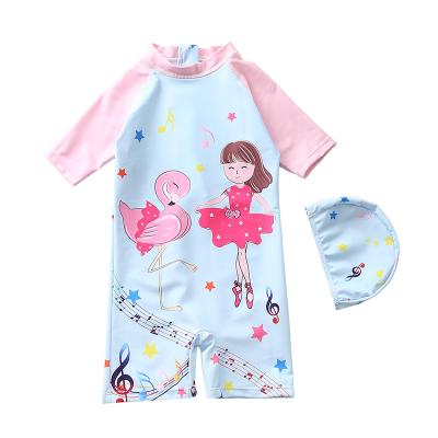 China Antibacterial Custom Kids Bathing Suit Cartoon Kids UV Protection Beachwear Baby Girl Swimwear Cute Quick Dry Sunscreen Swimwear for sale