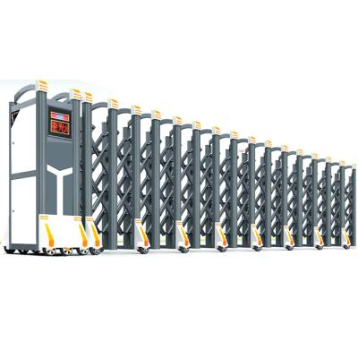 China Industrial Heavy Duty Safety Access Stainless Steel Automatic Retractable Folding Sliding Gates 201 304 for sale