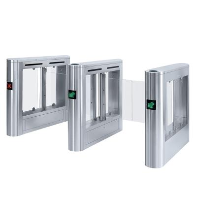 China Office School Park Supermark Underground Passage Access Control AC220V/DC24V RFID Security 304 Stainless Steel Automatic Swing Barrier for sale