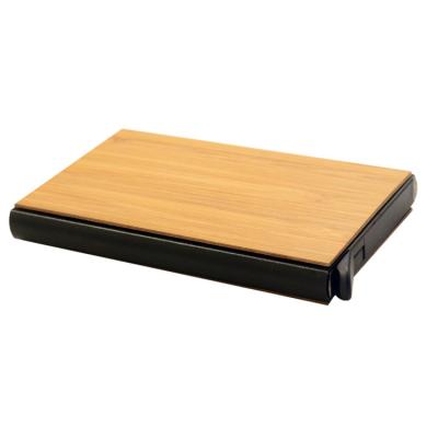 China As Same As Sample 2021 Hot Selling High Quality Aluminum Business Card Holder With Bamboo for sale