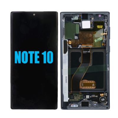 China Original Repair LCD Screen Replacement Parts LCD Screen LCD Display With Touch Digitizer For Samsung Galaxy Note 10 LCD With the framework for sale