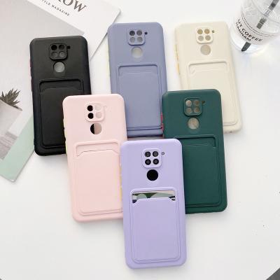 China 2021 Shockproof Anti-Drop Amazon TPU Cell Phone Case For Redmi Poco m2 Pro Note 9 Note 10 Card Socket Silicone Phone Case for sale