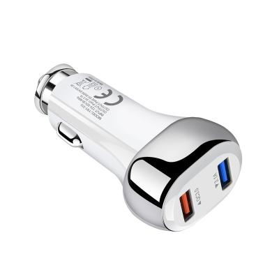 China 2021 New Car USB Charging Charger 5V/3A 38W Dual Port USB 3.0 Car Phone Charger High Speed ​​Fast Fast Car Charger For iPhone Samsung Huawei for sale