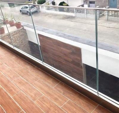 China Mate Aluminum Balcony Frameless Deck Modern Stairs Sight Glass Railing for sale