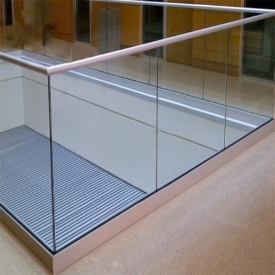 China Modern Aluminum Balcony Railing Balcony Railing U-Channel Railing Frameless Glass Balustrade For Balcony for sale