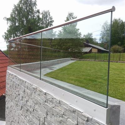 China Frameless Glass Balcony Railing U-Channel Railing Railing Deck Railing Modern Aluminum Balcony Railing Balcony for sale