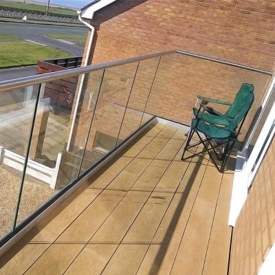 China Modern Aluminum U-Channel Glass Barrier Balustrades Railing Glass Railing Aluminum For Frameless for sale