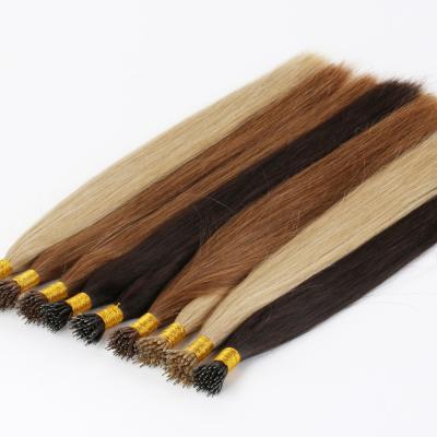 China Best Quality Silky Straight Wave Straight Nano Ring Tip Hair Virgin Remy Hair Extensions 100% Intact Cuticles for sale