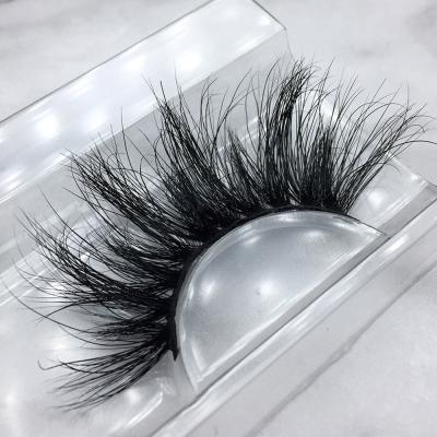 China Long Fluffy Mink Lashes 25mm Long/Thick/Cross Private Label/Cross 5d Mink Eyelashes With Customize Own Brand Box for sale