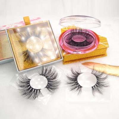 China 5D False Eyelashes 3D Siberian 25mm Natural Handmade Eyelashes Long/Thick Wholesale Private Label With Customize Own Brand Box for sale