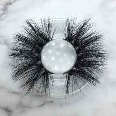 China Wholesale 25mm Mink Eyelashes Real Seller Cruelty Free Luxury 5d Mink Fur Eye Long/Thick/Cross Eyelashes 100% Handmade Fluffy Tapered Lashes for sale