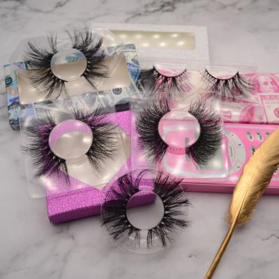 China Private Label Long/Thick/Cross Magicbee Mink Lashes Deep 25mm Lashes Wholesale Seller 8d Strip Mink Fluffy Lashes With Own Brand Logo for sale