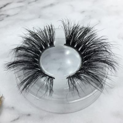 China Long/Thick/Cross Wholesale 3d lashes seller 25mm mink lashes 8d fluffy siberian mink eyelash with lash box packing for sale