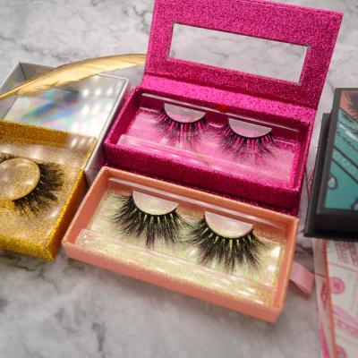 China Full Volume / Crisscross Cruelty Free Luxury 3d Mink Strip Siberian Eyelash Real Private Label 16mm-20mm With Customize Box for sale