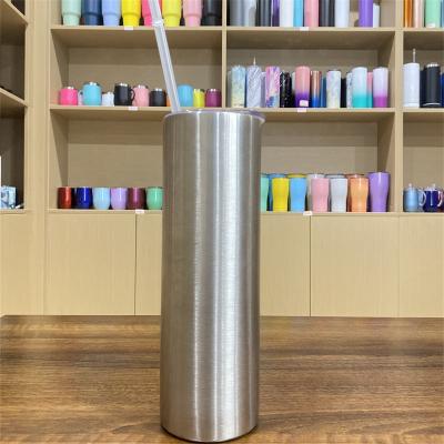 China Viable Wholesale Stainless Steel Tumbler Cup Double Wall Insulated Straight Lean Coffee Mug US Warehouse 30oz Tumbler With Straw for sale