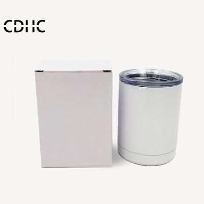 China Viable Child Size 10OZ Lowball Round Double Wall Milk Mug Stainless Steel Coffee Mug Modern Blank Sublimation Insulated Straight Tumbler for sale