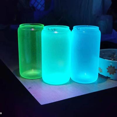 China Sustainable glow in the dark 16oz glass box with lid for sale