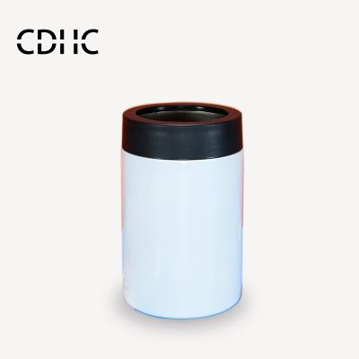 China Disposable Custom Bold Logo White 12oz Sublimation Blank Camping Insulated Round 330ml Beer Cola Can Cooler With Neoprene Lids for sale