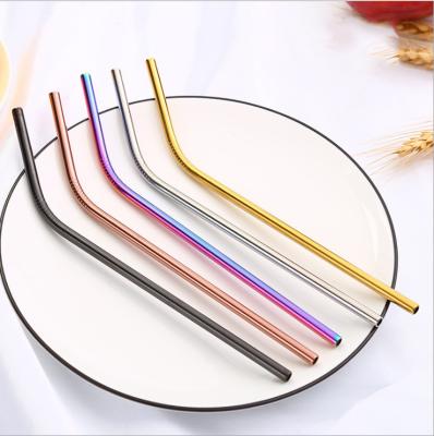 China Morden Factory Wholesale Reusable Colorful Straws 304 Stainless Steel High Quality Straw for sale