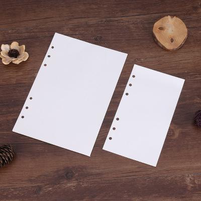 China New Style A6 Business Planner Notebook Budget Binding Inner Page Grid Line Replace Insert Paper With 6 Holes for sale