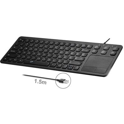 China Numeric Keypad Shenzhen Diy 84Keys Luxury Ultra Slim Desktop Shortened Standard Wired Keyboard With Touchpad Russian For Computer for sale