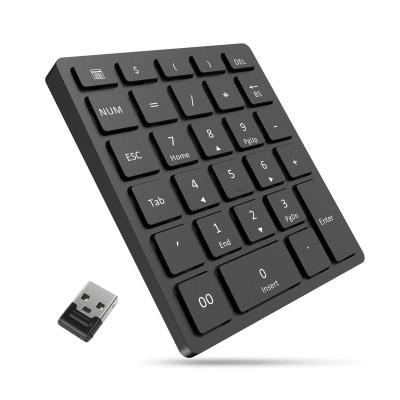 China Silent Portable Wireless Desktop 2.4 GHz Financial Accounting Number Keyboard Extensions 10 Shortcut Key for sale