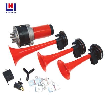 China New Arrival High Power Copper Waterproof Universal Bus Red Huge Air Horn for sale