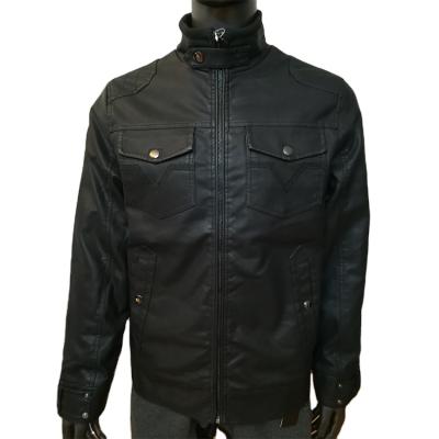 China Viable Hot Selling Casual Custom Washed Slim PU Leather Jacket Men PU Leather Jacket for sale