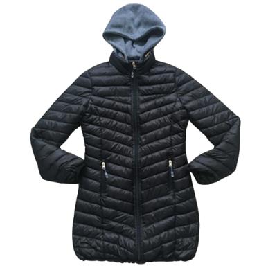 China Breathable Hot Sale Quilted Fleece Hood Women Long Stripper Padded Jacket for sale