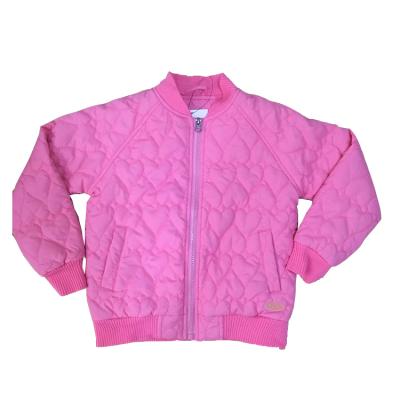 China Long Lasting Girls Pink Yarn Heart Shape Cute Fancy Girl Jackets Coat for sale