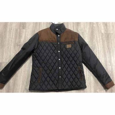 China Men's Vintage Breathable Diamond Quilted Match Color Winter Padding Jacket for sale