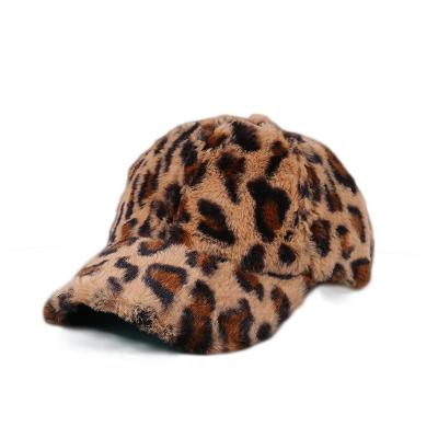 China JOINT Wholesales Fashion Sports Hat Unisex Custom Fitted Winter Hat Sports Faux Fur Baseball Cap for sale