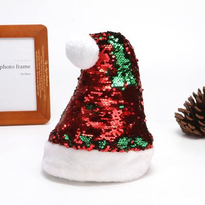 China Winter Yiwu Puhui JOINT Green 2 Sides Sequin Christmas Bucket Hats Red Hats For Adults for sale