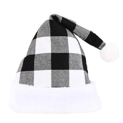 China COMMON Customize Best Gift For Father Mother Winter Santa Hats Christmas Canvas Hat for sale