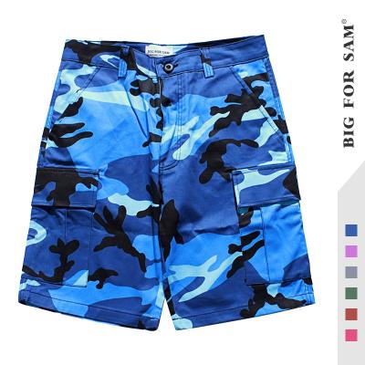 China Anti-wrinkle summer new camouflage pant shorts men 100% cotton casual cargo cropped pants shorts wholesale for sale