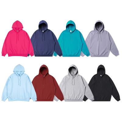 China Wholesale Men's Hoodies Oversized Anti-pilling Fleece 350gsm Cotton Pullover Hoodies Plain Thick Warm Custom White Heavy for sale