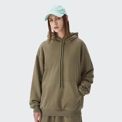 China Anti-pilling French Hoodies Factory Custom Printing Wholesale 330gsm Terry Hoodies Plain Blank Oversized for sale